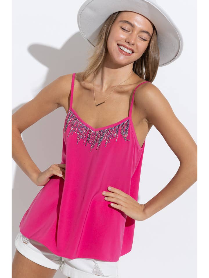 Blue B - Wholesale Camisole - Women's - 31939T - Crystal Rainbow Rhinestone Cami Tank Top7