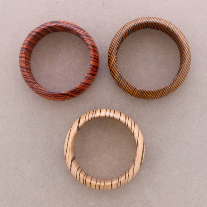 Steifer Holzarmreif 3,5 cm für den Großhandel von Sonata