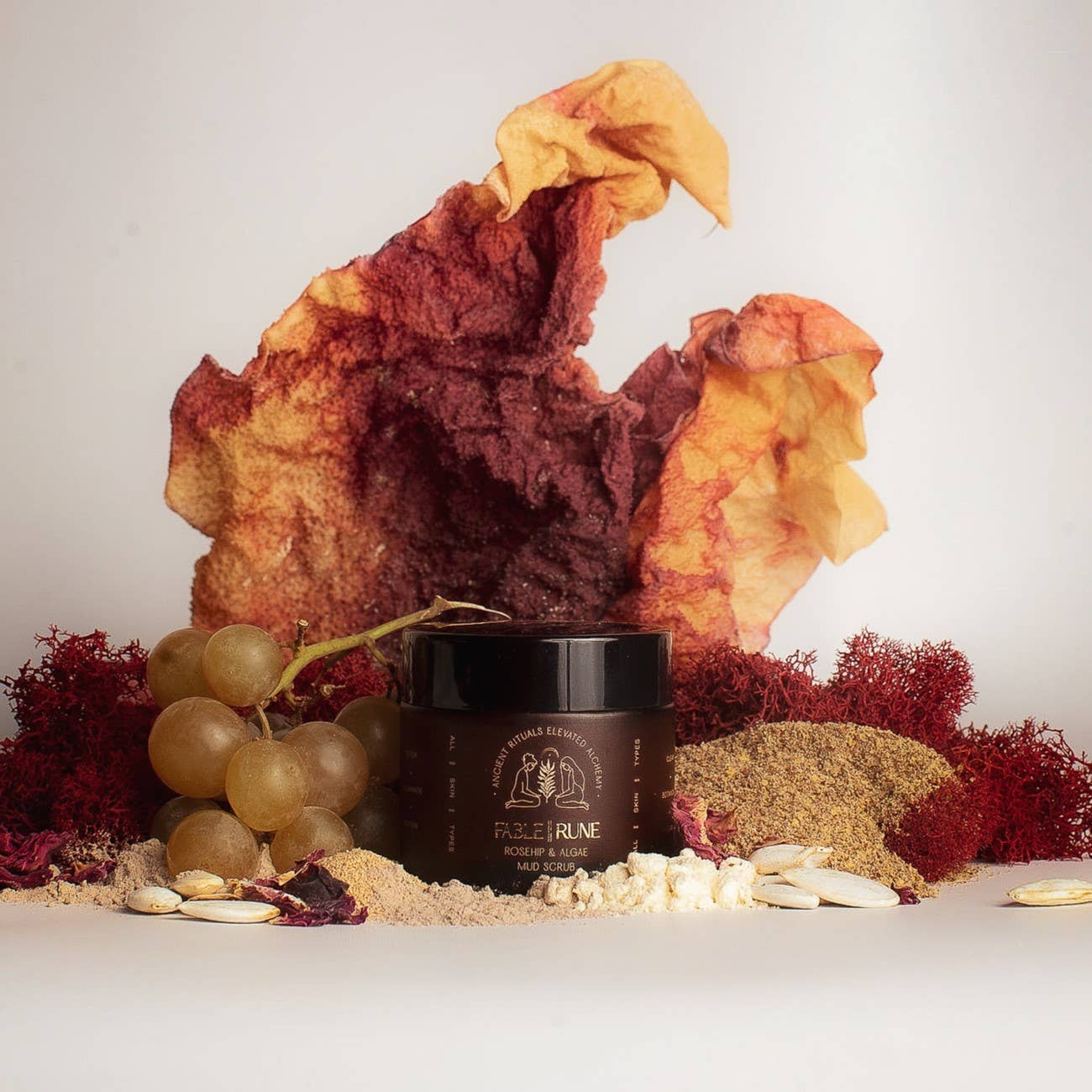 FABLERUNE - Wholesale Facial Exfoliant/Scrub - Face Scrub - Rosehip & Algae Mud (2 oz)