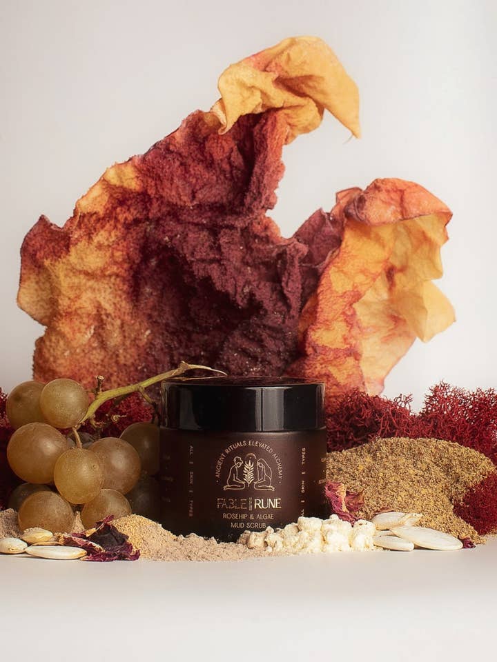 Face Scrub - Rosehip & Algae Mud (2 oz) for wholesale by FABLERUNE
