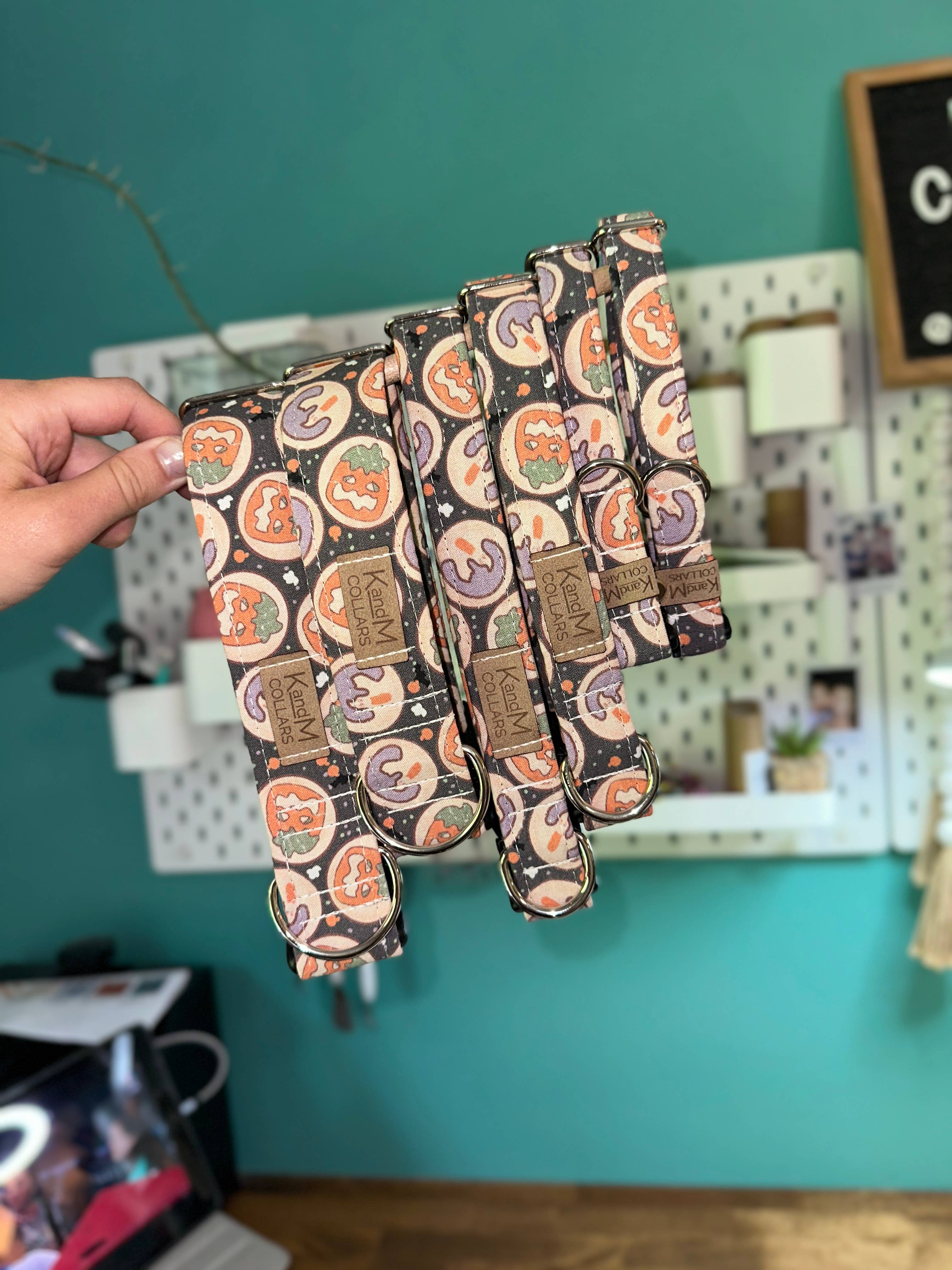 K and M Collars - Wholesale Pet Collar - Dog - Dark Halloween Cookies Dog Collar, Pet Accessory2