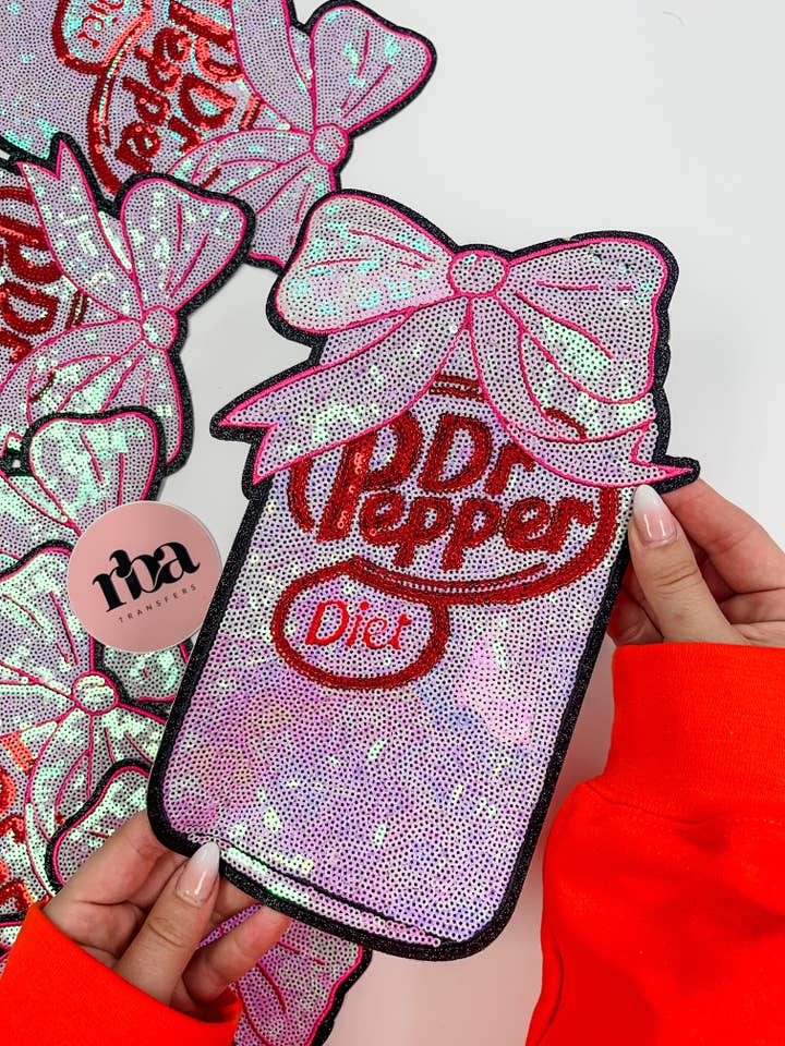 Diet Dr Pepper Sequin Patch for wholesale by RBA Transfers