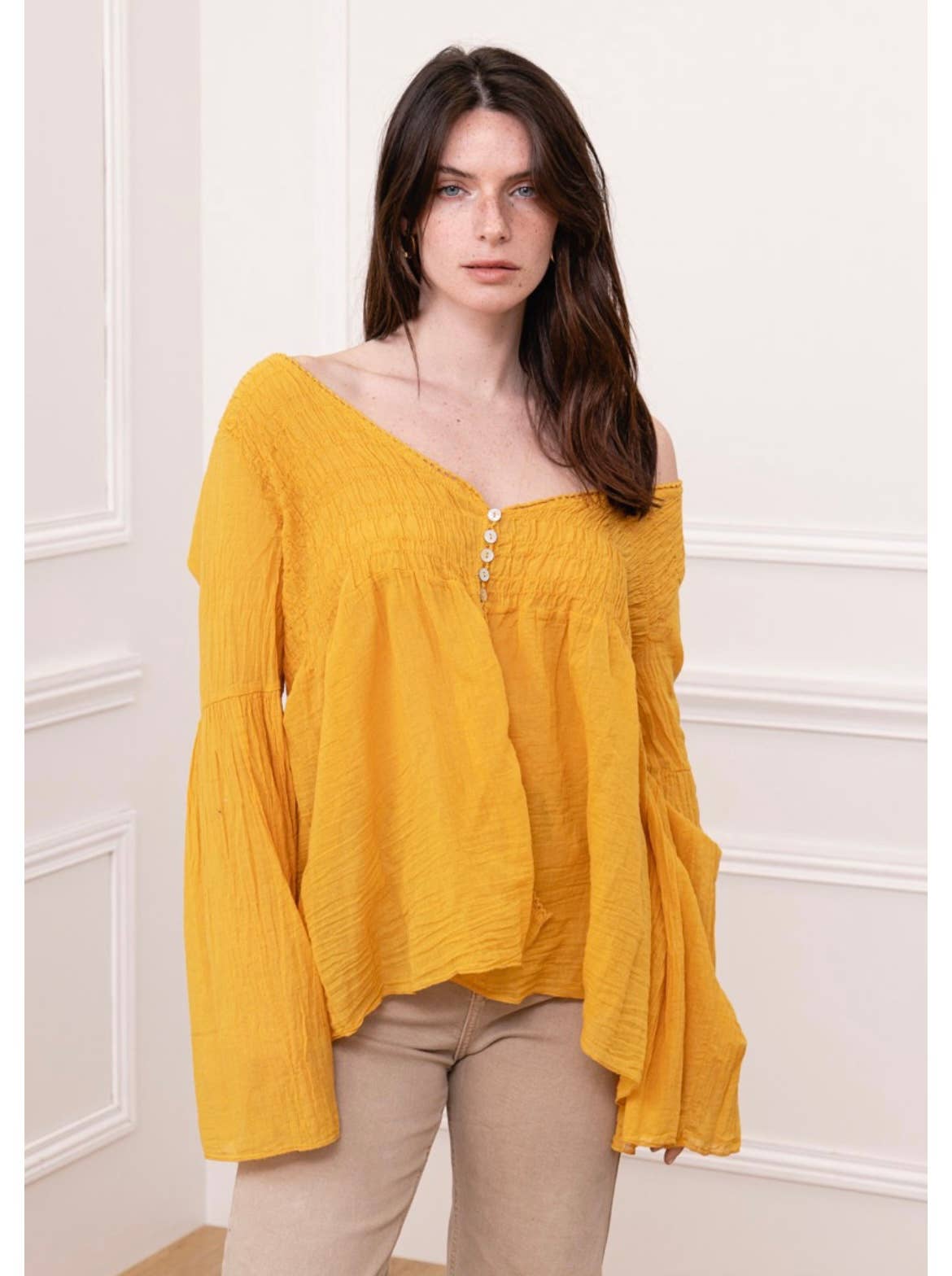 LINEN & COTTON HOUSE - Vente Chemisier – femme - GILET EN COTON 20354  SPRING SUMMER CLOTHING6