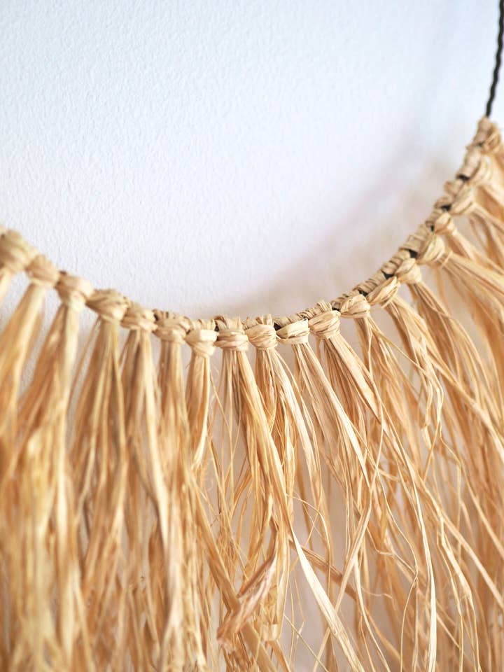 Boho Raffia Wreath | Raffia Wall Hanging for wholesale by Floweme