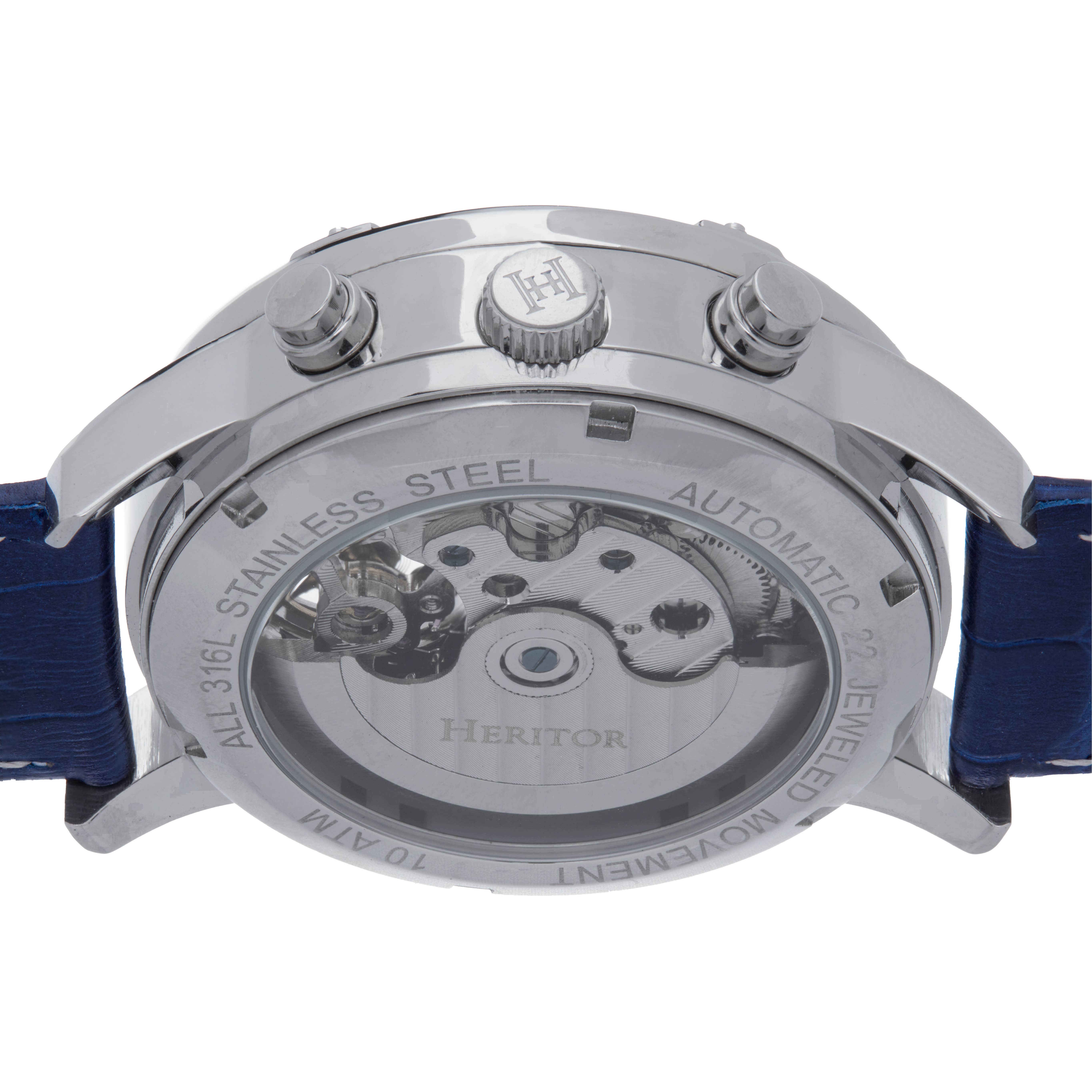 Heritor Automatic – Relógio de pulso - Homem por atacado – Relógio Heritor Automatic Wilhelm Semi-esqueleto com pulseira de couro3