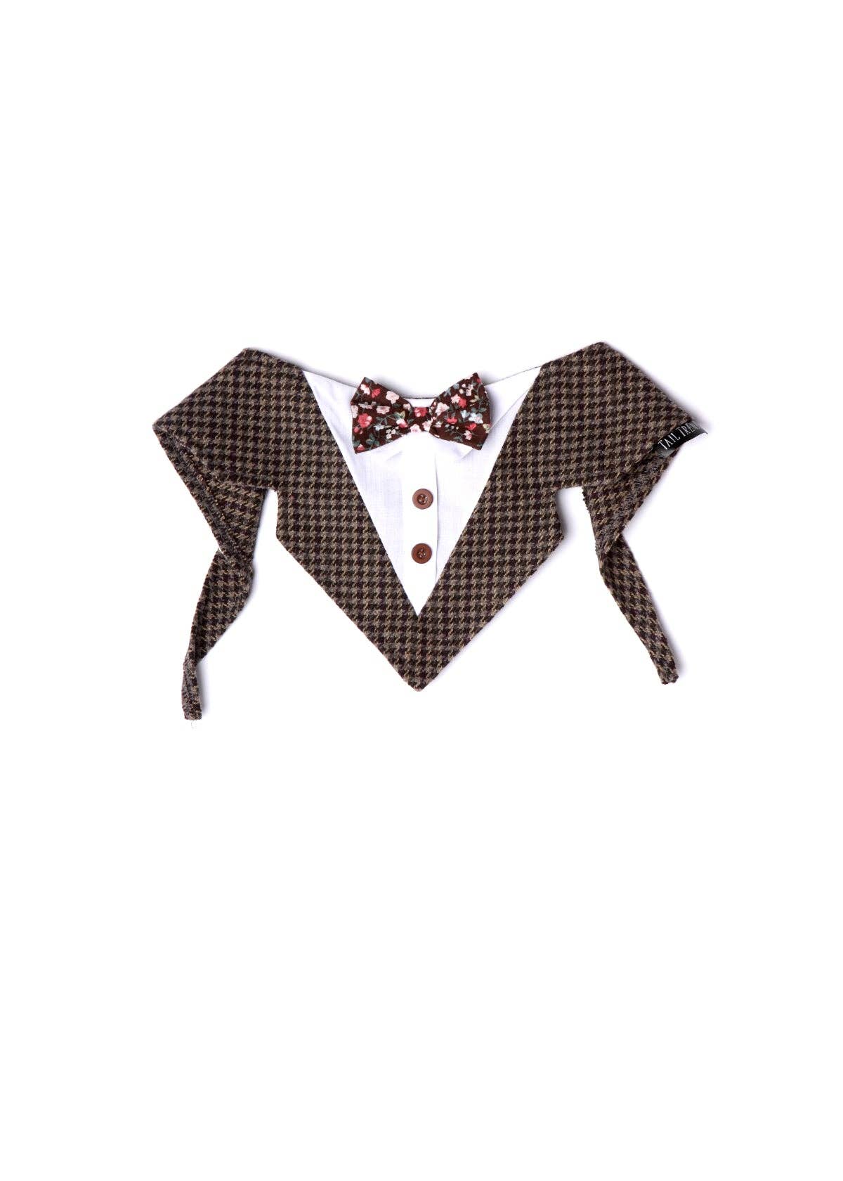 Blue Tatoo Floral Bow Tie Formal Bandana for wholesale on Faire2