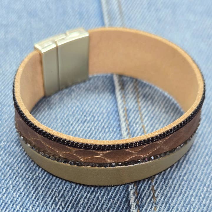 B0208 83844 Pulsera de Imitación de Cuero para venta al por mayor de Greater Goods Imports & Wholesale