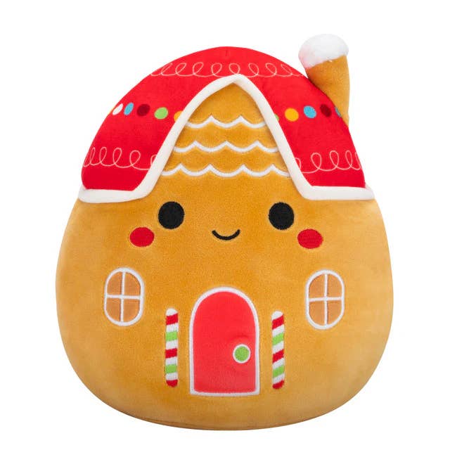 Authentic Street Signs - Wholesale Stuffed/Plush Toy - Kids & Baby - Squishmallow Christmas Plush Toy 8" Casa Gingerbread House