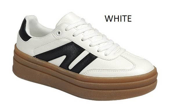 Andrea Bijoux - Wholesale Athletic Sneakers - Women's - ROUND TOE SNEAKER  RUBBER PLATFORM 5