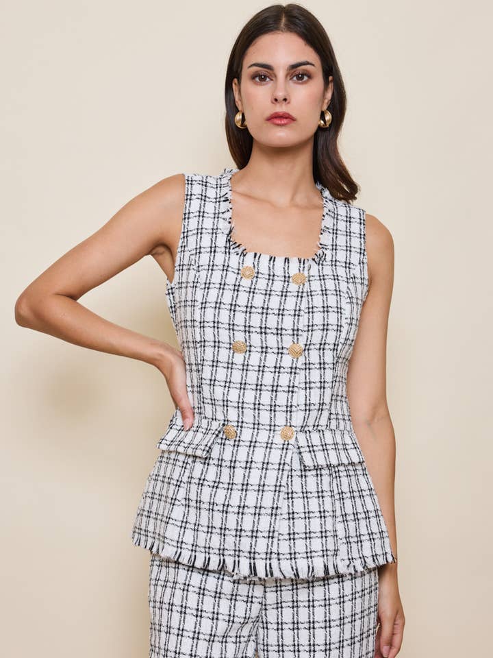 Acacia Paris - Wholesale Top & Pant Set (NOT Loungewear) - Women's - Sleeveless festive set with pants - 3486