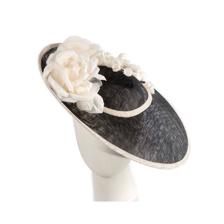 Max Alexander by Cupids Millinery Melbourne - Wholesale Fascinator hat – Women's - Large sinamay fascinator hat with flowers by Max Alexander14