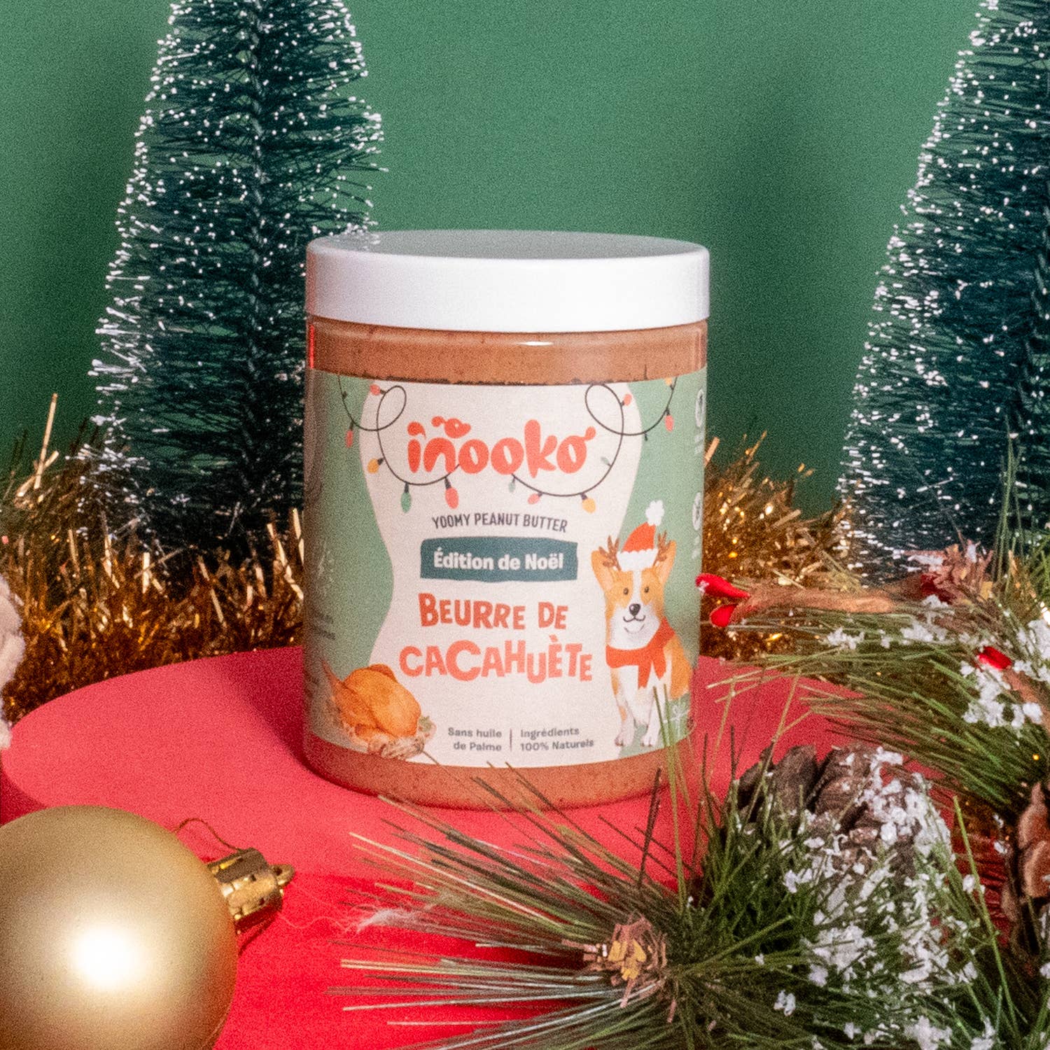 INOOKO – wholesale Husdjursfoder – Hund – Jordnötssmör för hund - Julutgåva4
