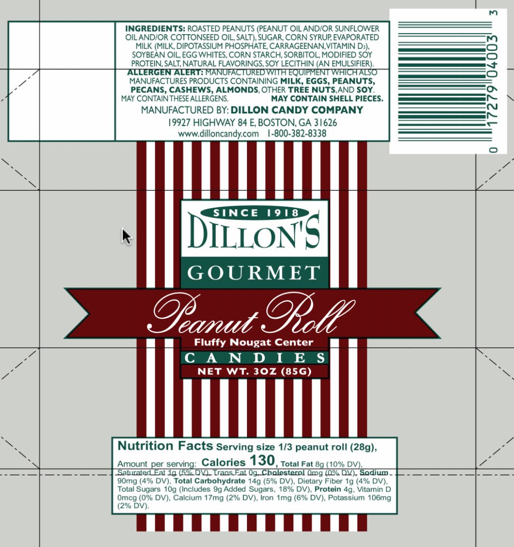 Dillon Candy Company - Wholesale Nougat - Roll, Peanut Log, 3 oz., (10 Weeks Shelf Life)2