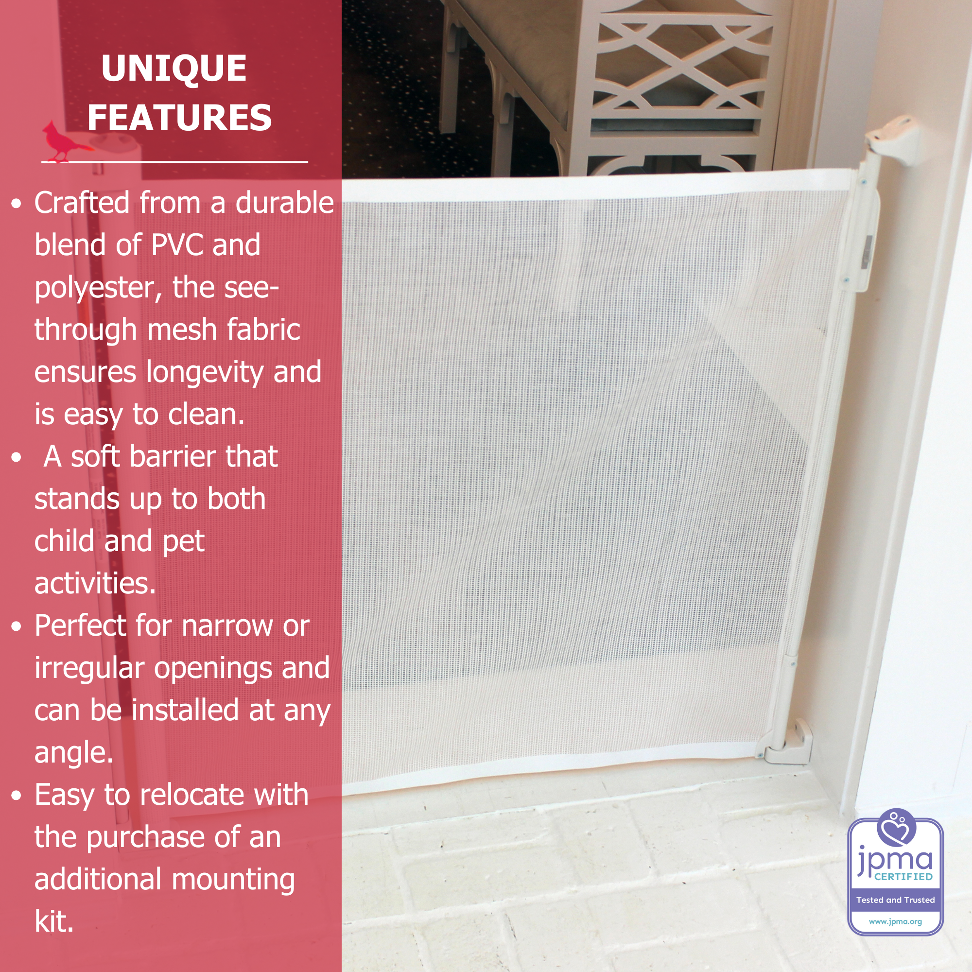 Cardinal Gates, Inc. - Wholesale Pet Folding Gate - Dog - Cardinal Gates Retractable Pet Gate (Model RETG)4