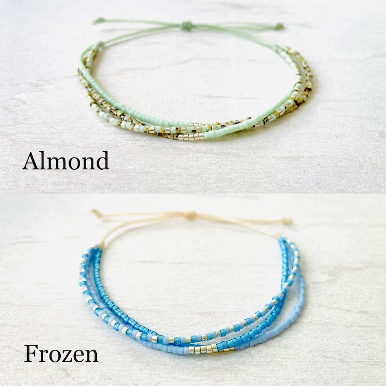 Atelline – Engroshandel Perlearmbånd – Justerbart Miyuki-perlearmbånd i nylon med rocailleperler8