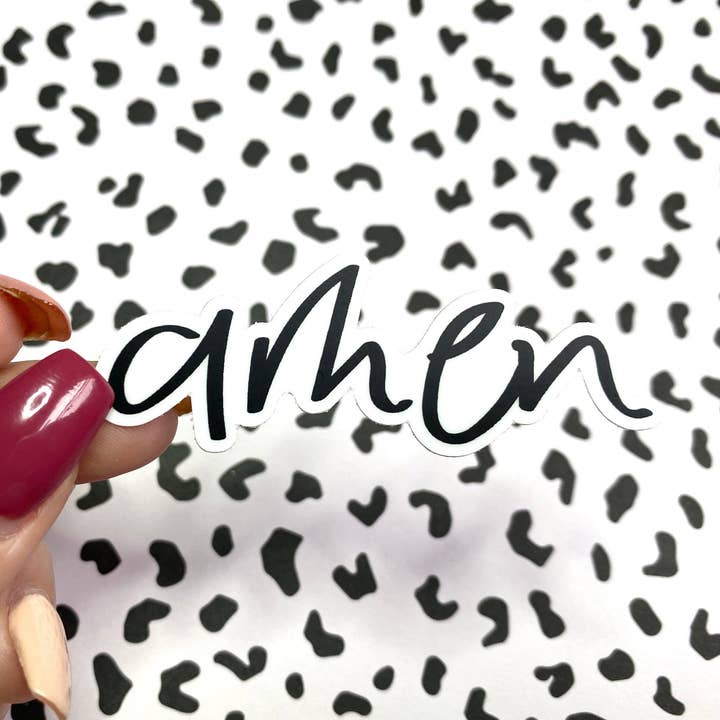 Amen Vinyl Sticker for wholesale by Michaela Shailene LLC