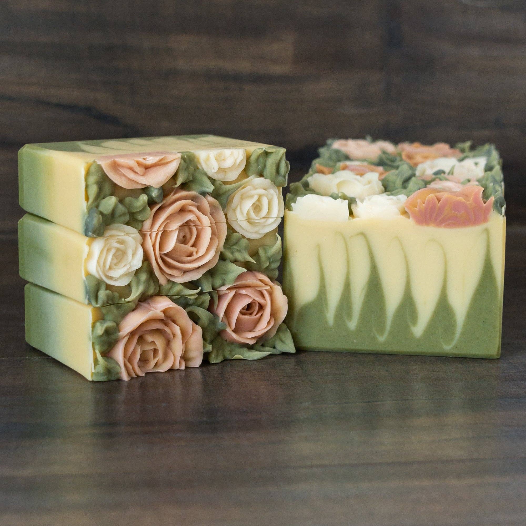 Delta Tule - Wholesale Bar Soap - La Vie En Rose // Lemongrass Mint & Oatmeal Soap2