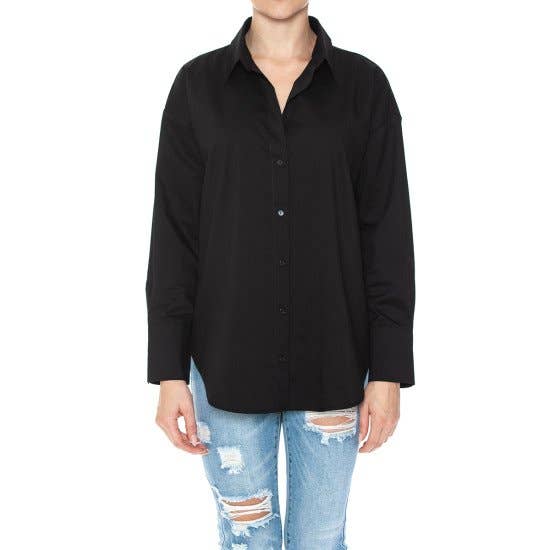 Pinkbloom – Engroshandel Skjorte - Dame – LANGÆRMET SKJORTE I POPLIN MED KNAP OG KRAVE8