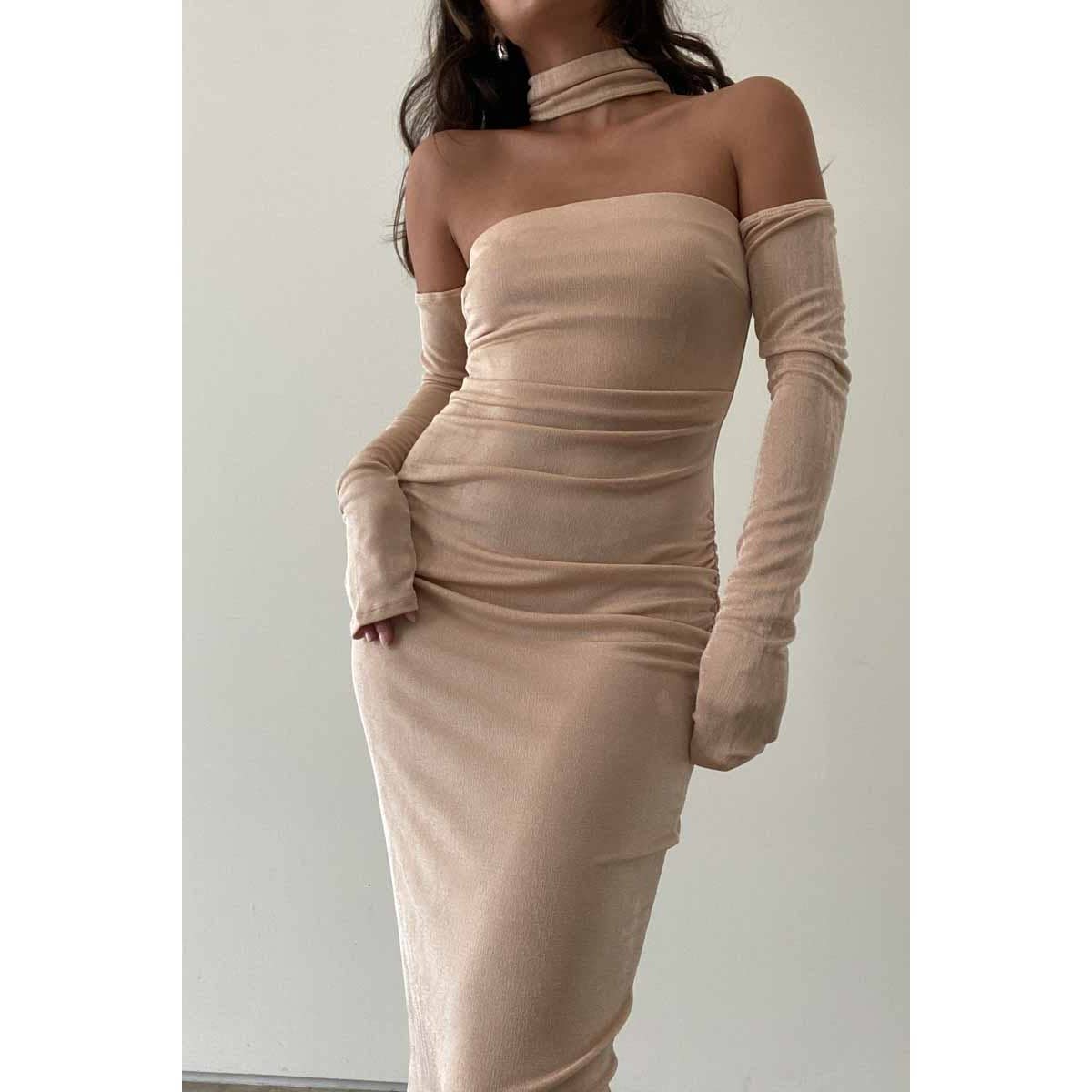 Et Clet - Wholesale Dress - Women's - SLINKY CUT OUT CHEST MIDI DRESS2