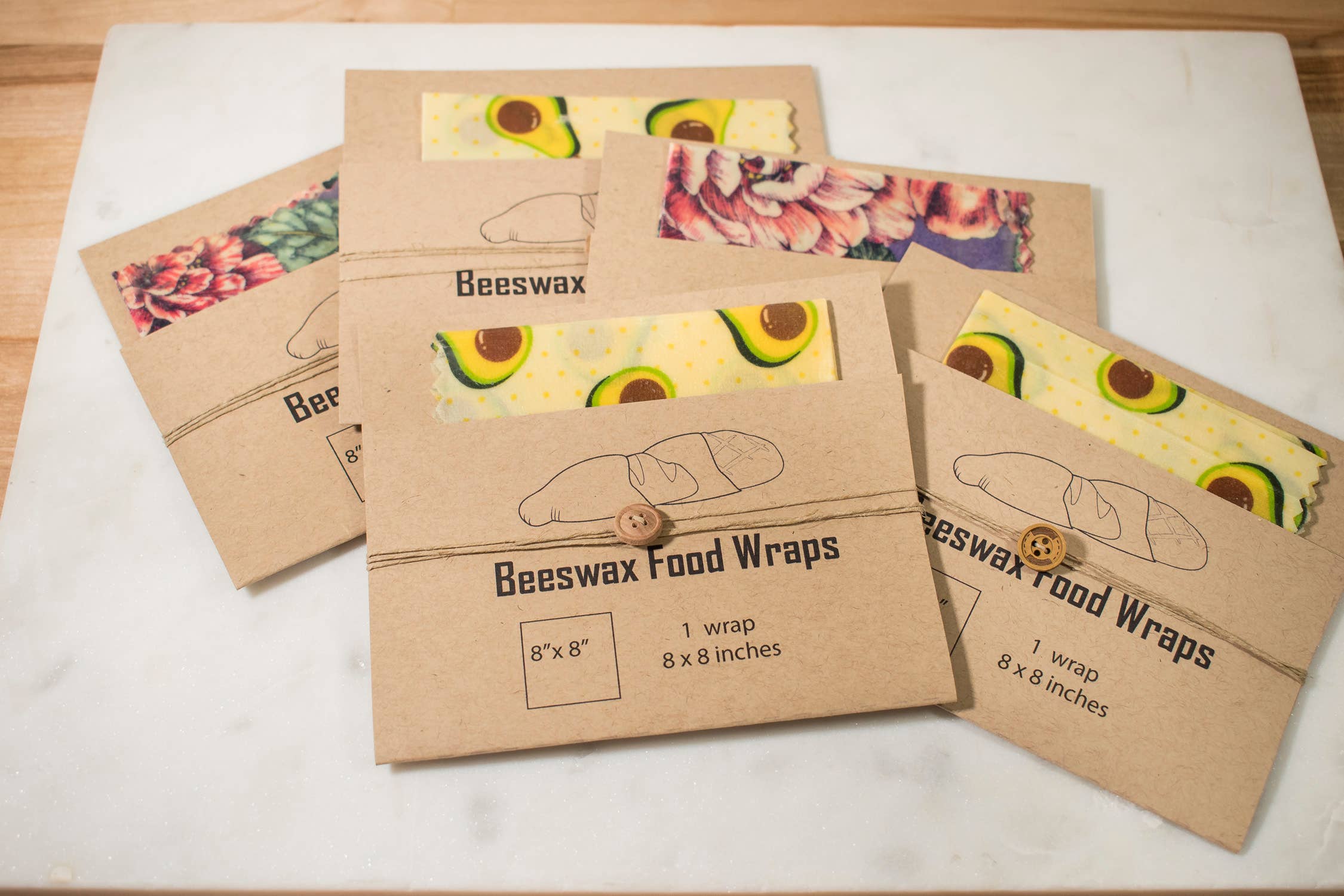 GreenLife Apothecary – Wrap/saco para armazenar alimentos por atacado – 1 Pano de Cera de Abelha Pequeno, Padrão Aleatório, Ecológico8