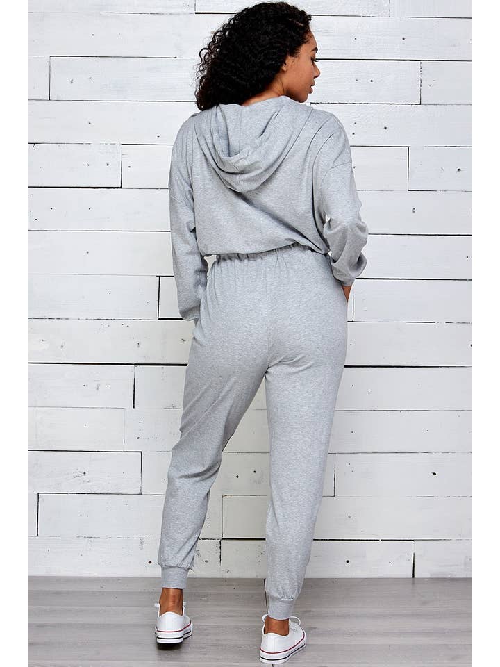 Shop Michella – Großhandel Jumpsuit – Damen – SWEAT-KAPUZEN-JUMPSUIT MIT RIPPBAND11