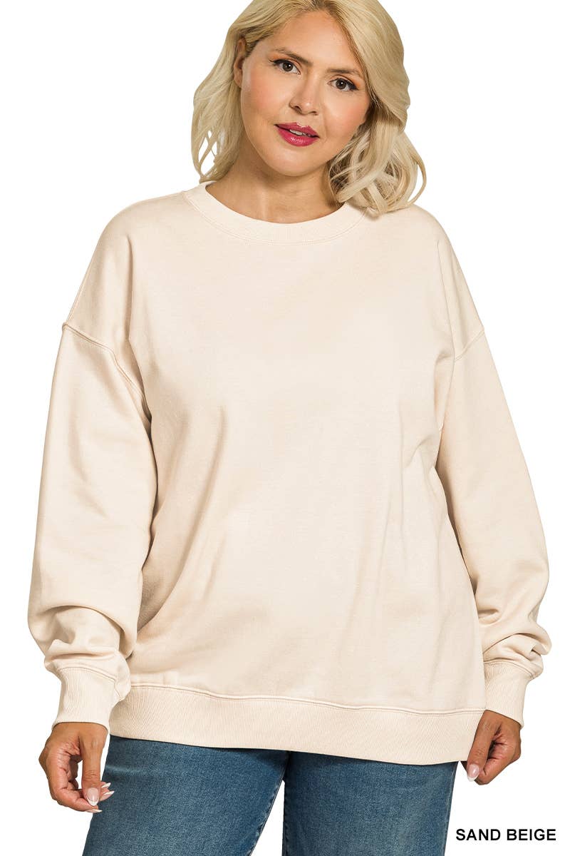 42POPS - Vendita all'ingrosso Felpa - Donna - Felpe girocollo in pile Plus23