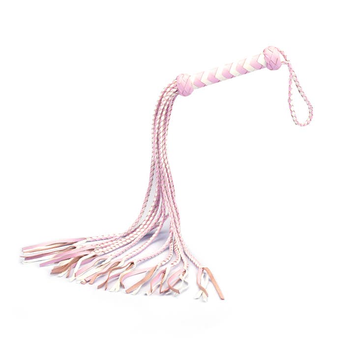 Liebe Seele - Wholesale Sex Toy - White & Pink Fairy Leather Flogger Whip3