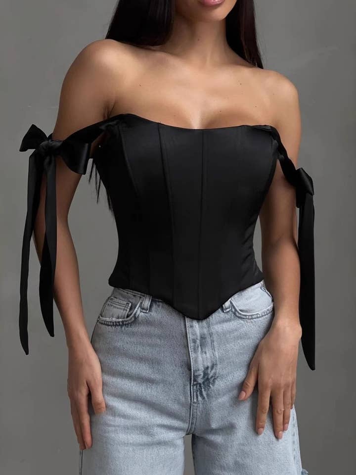 alberalkirk - Wholesale Corset - Women's - Sexy Corset Top with Back Tie Detail N25Z2294