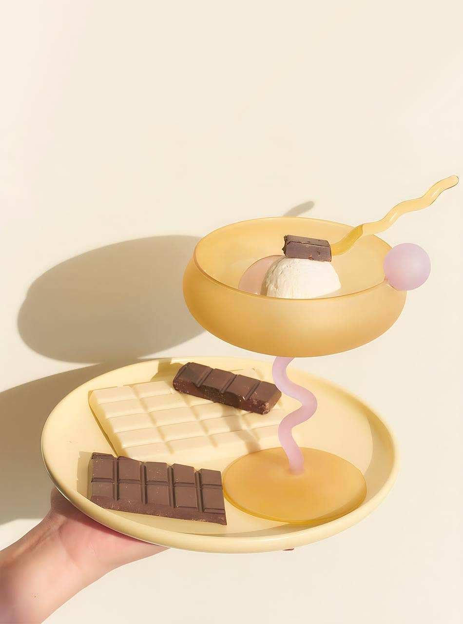 TUTU Home - Wholesale Cocktail/Liquor Glass - "Lollipop" Fun & Colourful Coupe Glass - Yellow2