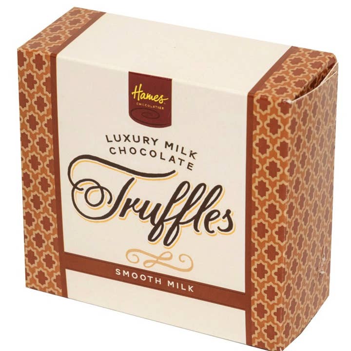 Hames Chocolates - Wholesale Chocolate Box - UK ONLY. Luxury Box Of 4 Smooth Milk Chocolate Truffles