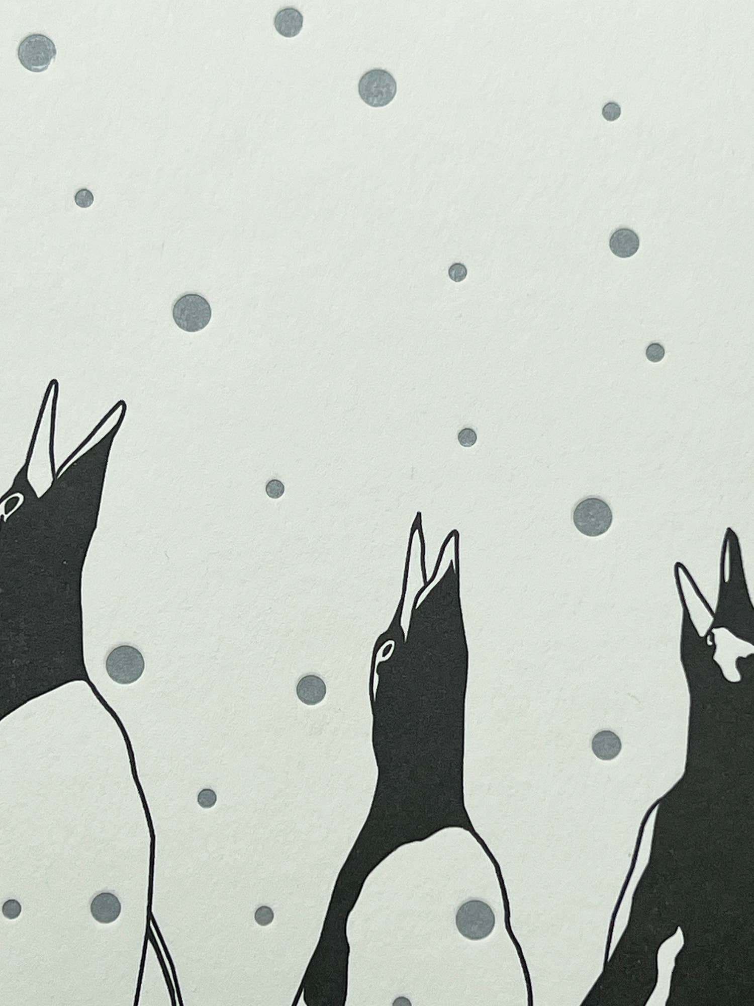 Penguin Ink - Wholesale Everyday Greeting Card - Four Calling Birds Letterpress Card1