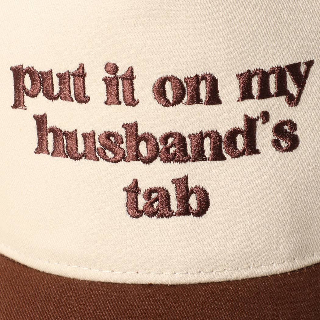 Fashion City - Wholesale Baseball Cap - Women's - put it on my husband's tab Embroidery Canvas Cap24