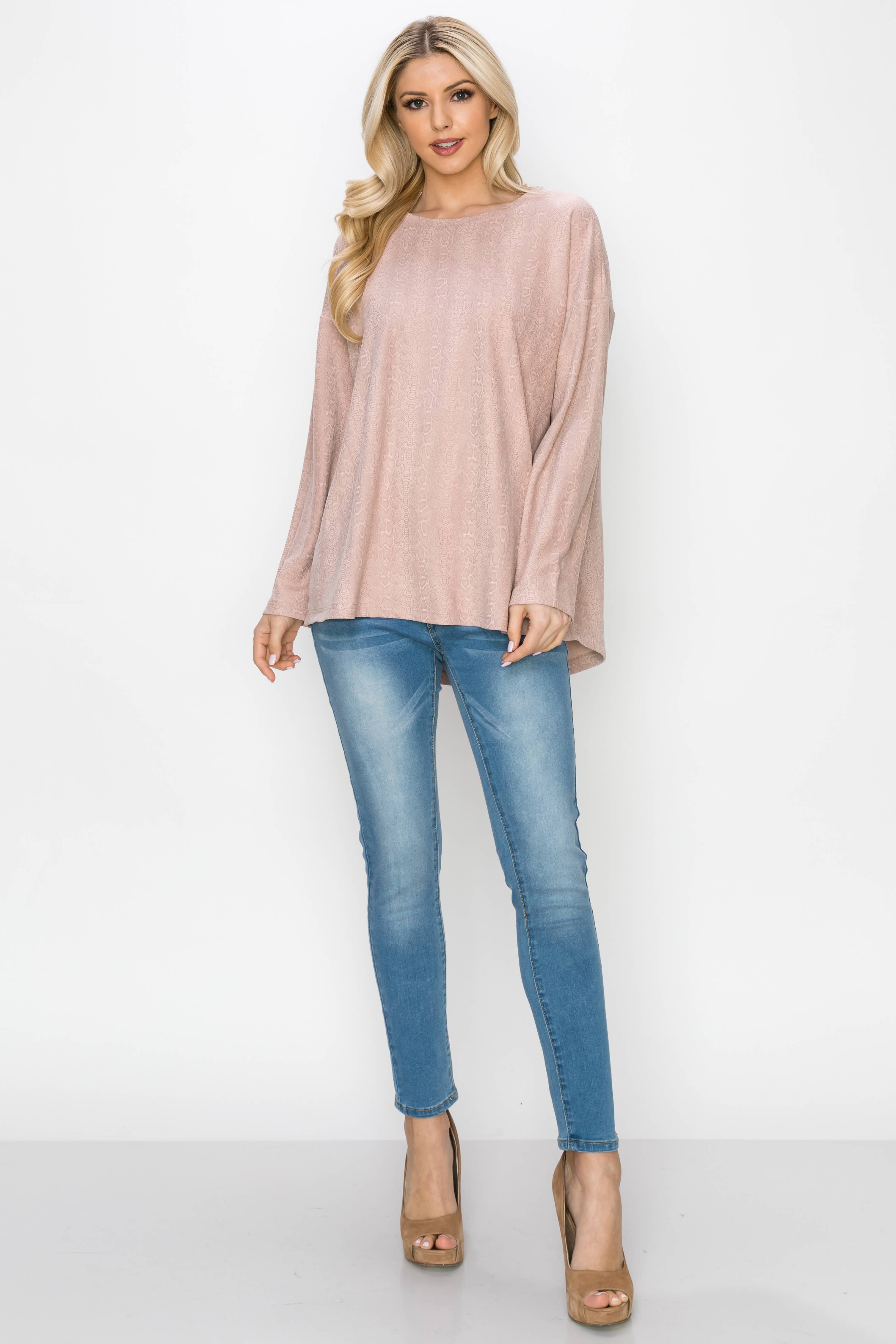 Joh Apparel - Vente Tunique – femme - Haut en daim extensible à imprimé animal Ailith0