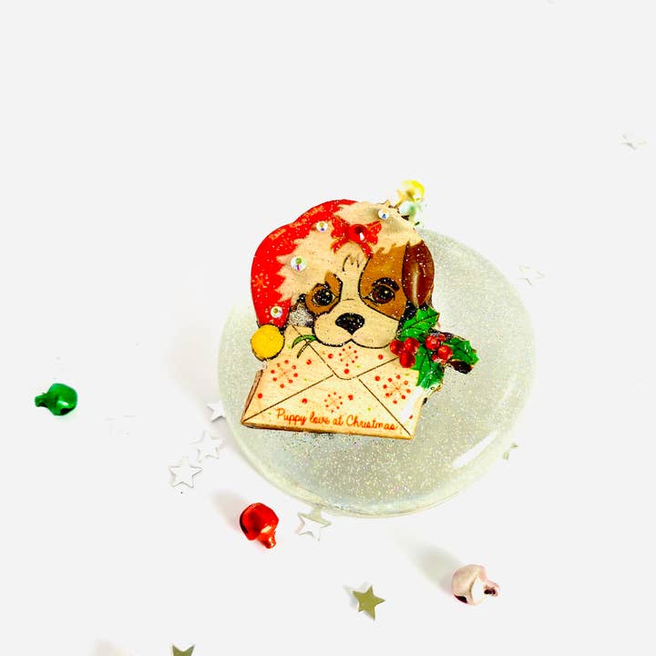 Rosie Rose Parker – Engroshandel Broche – hund gaver jul broche hvalp gave smykker uk2