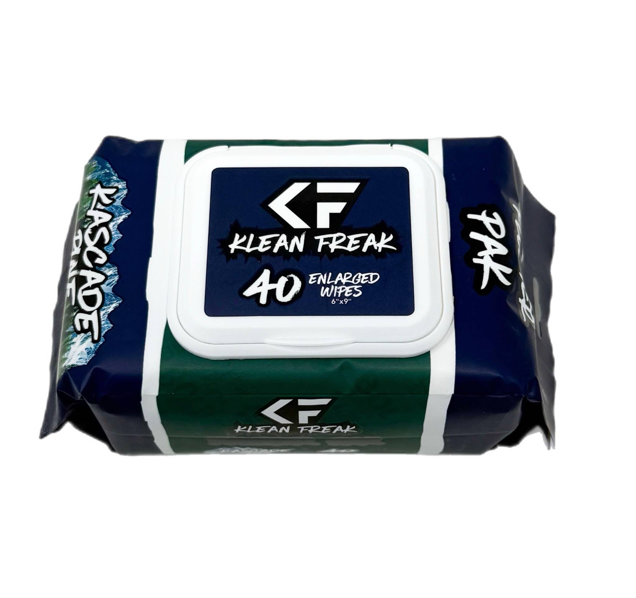 Klean Freak - Wholesale Face & Body Wipes - The Flusher 40 Pak - 3 Pak Box - Kascade Pine1