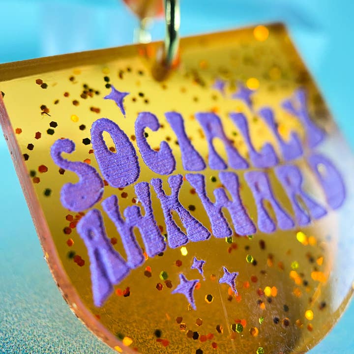 Socially Awkward Earrings for wholesale by Sunshine Studio