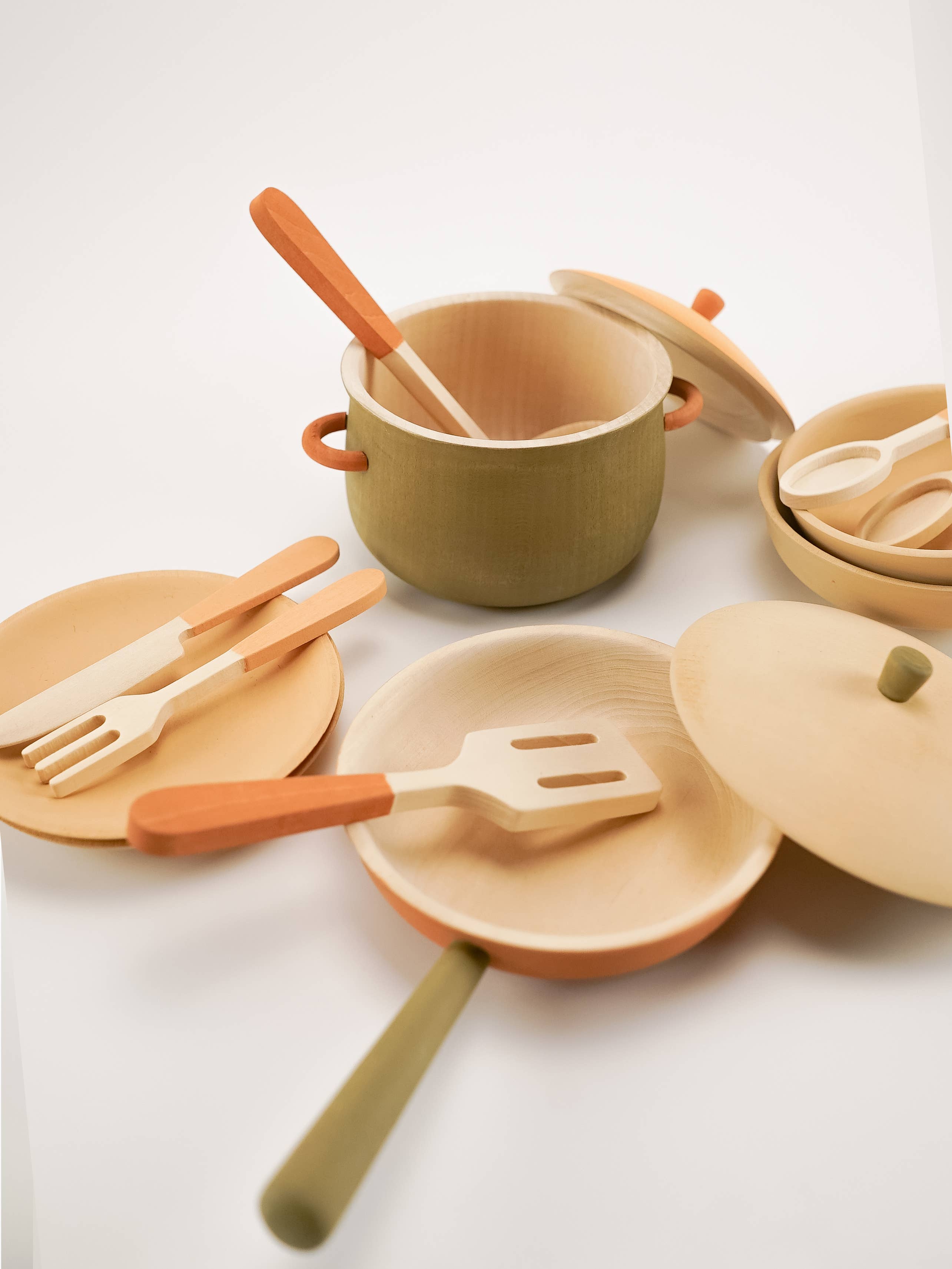 SABO concept – Conjunto de loiça para brincar - Crianças por atacado – Conjunto de utensílios de cozinha infantil / Herbal2