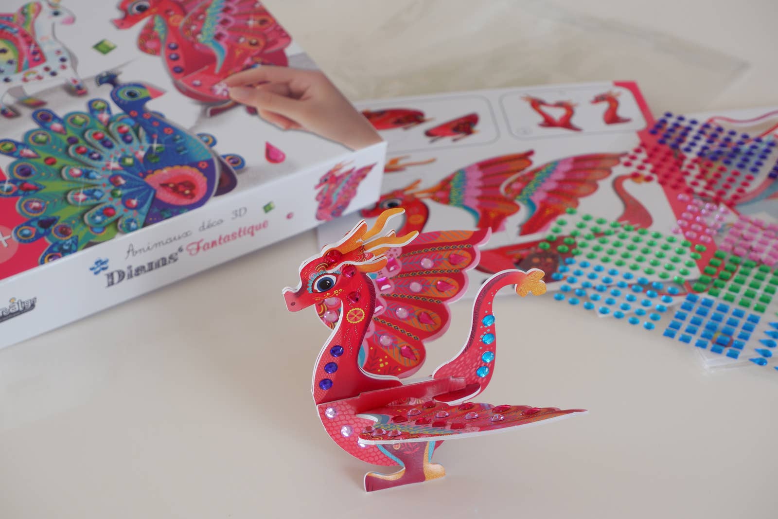 Créa Lign' - Vendita all'ingrosso Kit per lavoretti fai da te - Bambini - Animali decorativi 3D con diamanti colorati « Fantastic diams »6