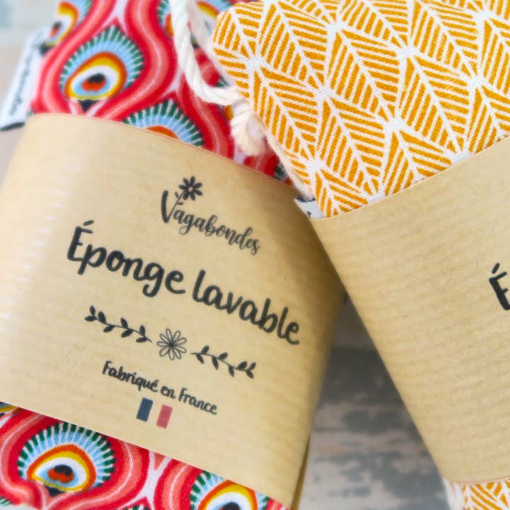 Vagabondes - Wholesale Cleaning Sponge - Set of 10 - Washable and reusable fabric sponge (random)3