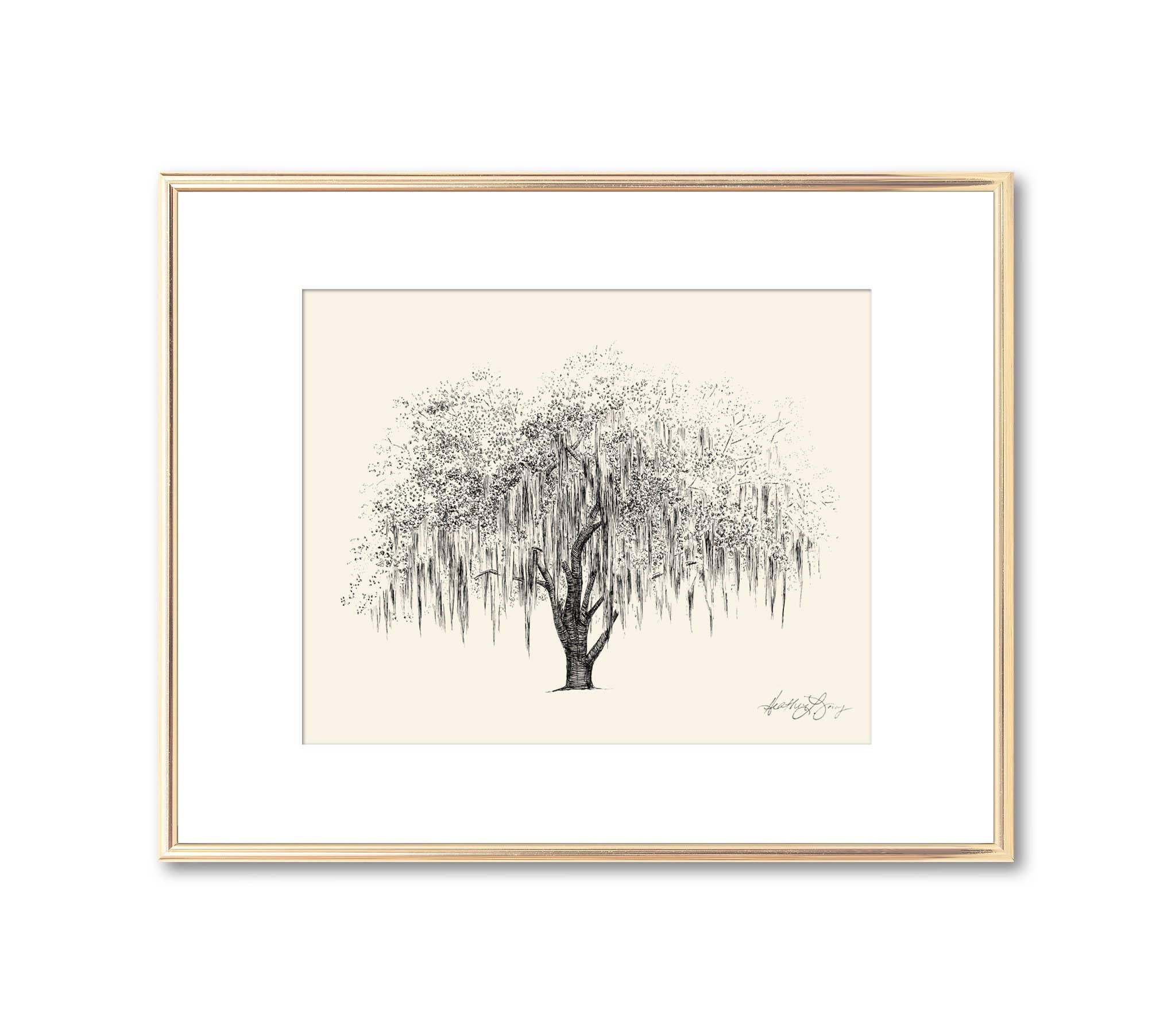 Fly Young Studio - Wholesale Art Print - Hunter Oak Tree - Southern Live Oak Tree Signed Art Print1