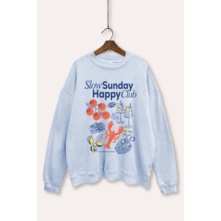 LANGZAME ZONDAG KREEFT GRAFISCHE MINERAALWAS SWEATSHIRT voor wholesale door STARCHIS