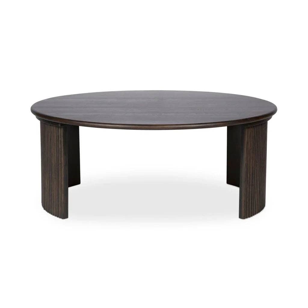 LOOMLAN - Wholesale Coffee Table - Penny Solid Oak Top Round Coffee Table29