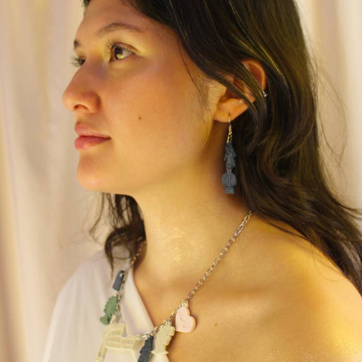 Sour Cherry - Wholesale Dangle Earrings - Birth of Venus Body Earrings - Midnight Blue