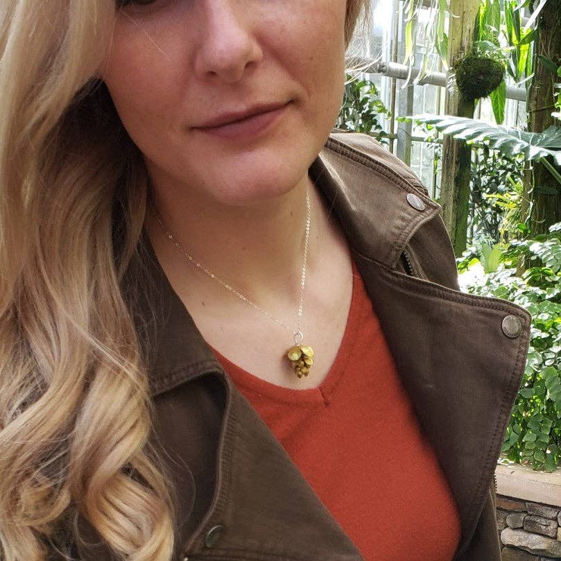 Silver Garden Designs - Wholesale Pendant/Charm Necklace - Pine cone pendant, brass2