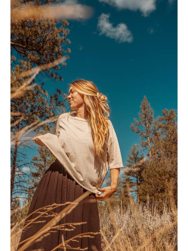 Chanvre non blanchi T-shirt CROP en coton biologique Hemp Blank Eco Unisexe TOP en vente sur Faire5