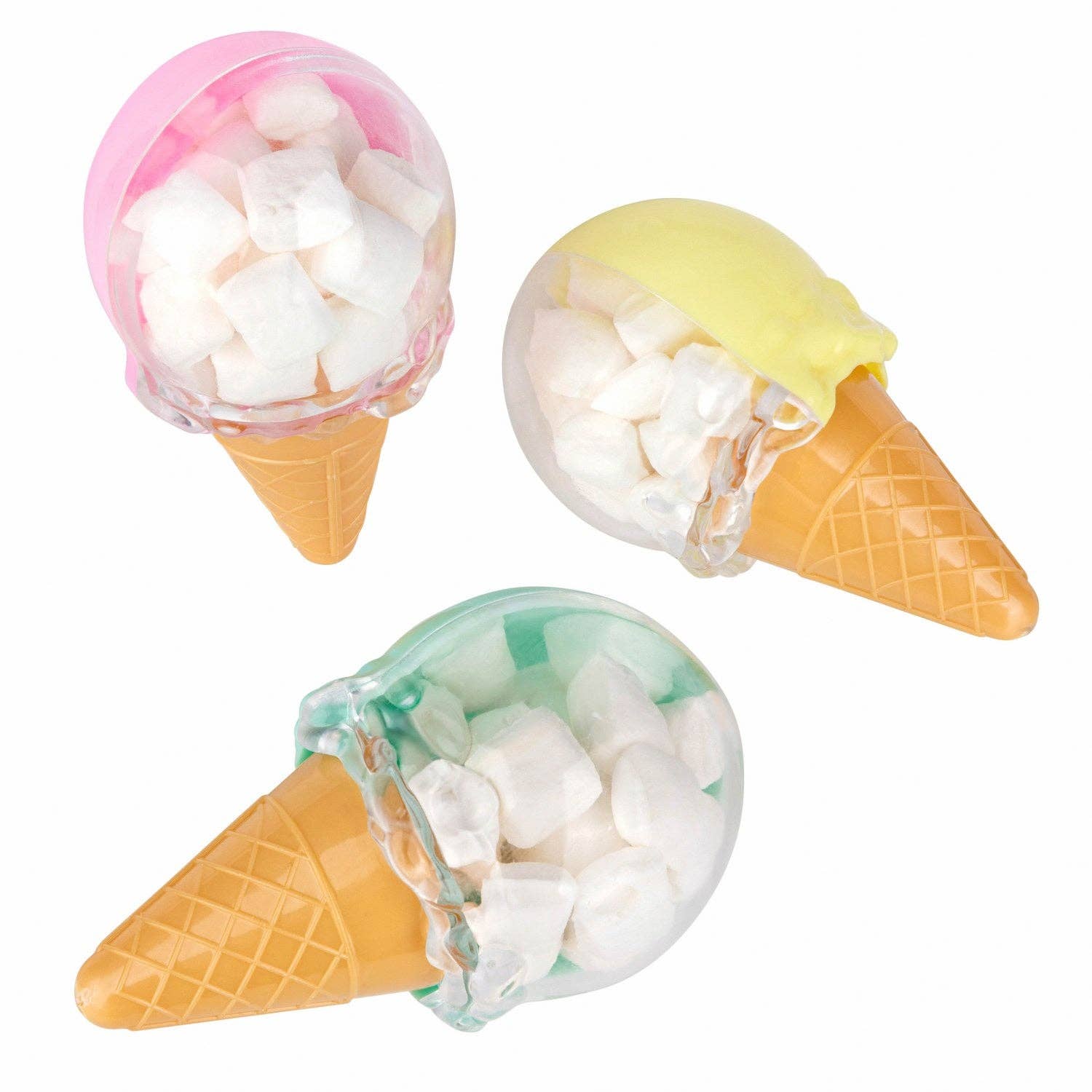 Hammont - Wholesale Party Favor Bag/Box - Ice Cream Shaped Acrylic Candy Boxes 12 Pack 1.96"X3.54"1