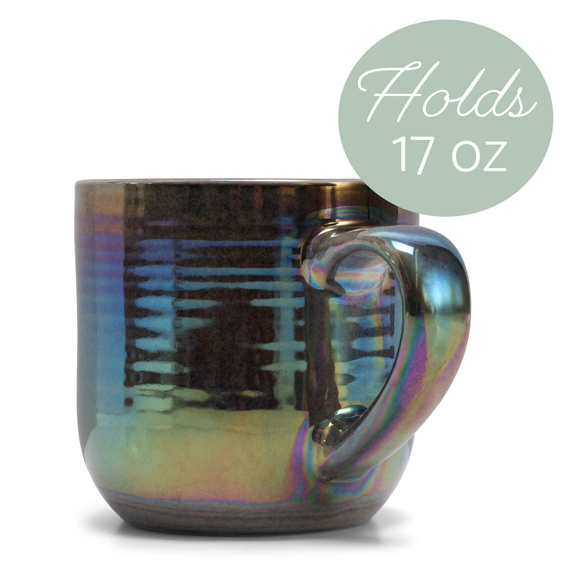 EAST AVENUE - Wholesale Coffee Mug - Mug 4-Pack Black Glossy Iridescent 17 Oz PRICE IS PER MUG2