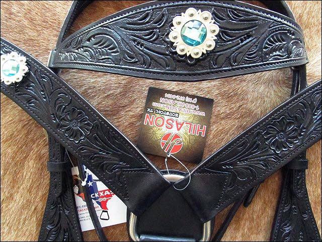 HILASON - Wholesale Horseback Riding Gear - HILASON Western Horse Headstall Breast Collar Set Tack Genuine American Leather | For Horses Headstalls57