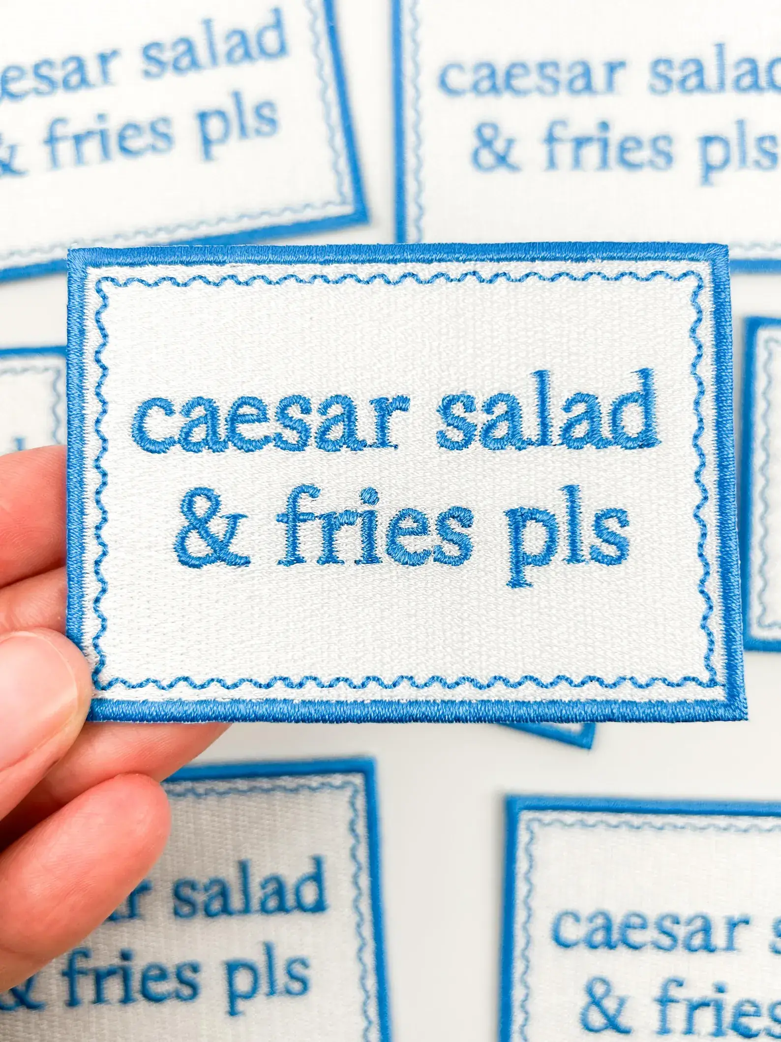 Field Trip Threads - Wholesale Patch - Caesar Salad & Fries Pls Patch – Funny Embroidered Iron On2