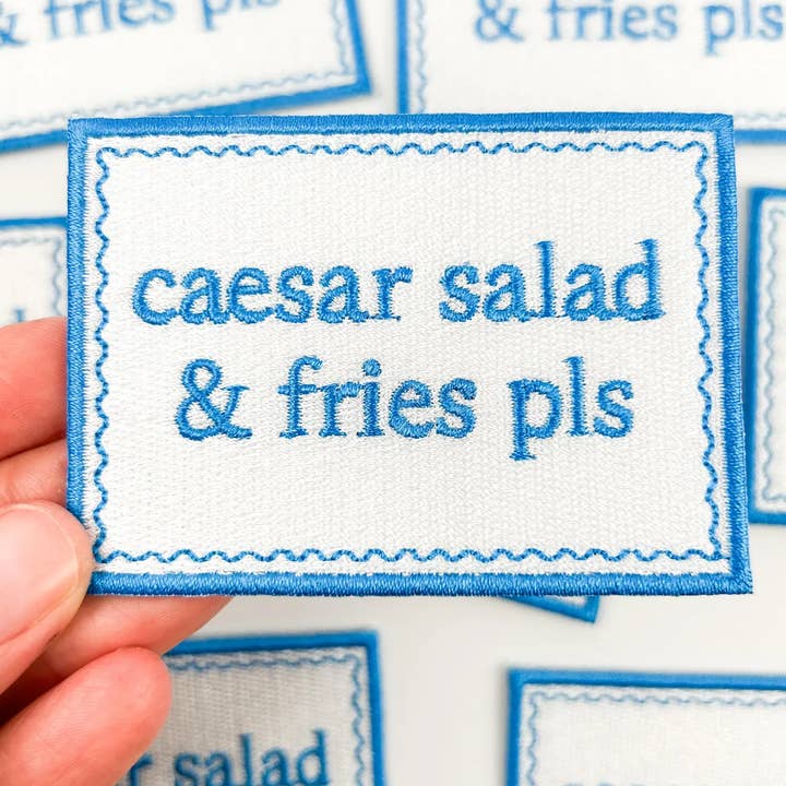 Field Trip Threads - Wholesale Patch - Caesar Salad & Fries Pls Patch – Funny Embroidered Iron On2